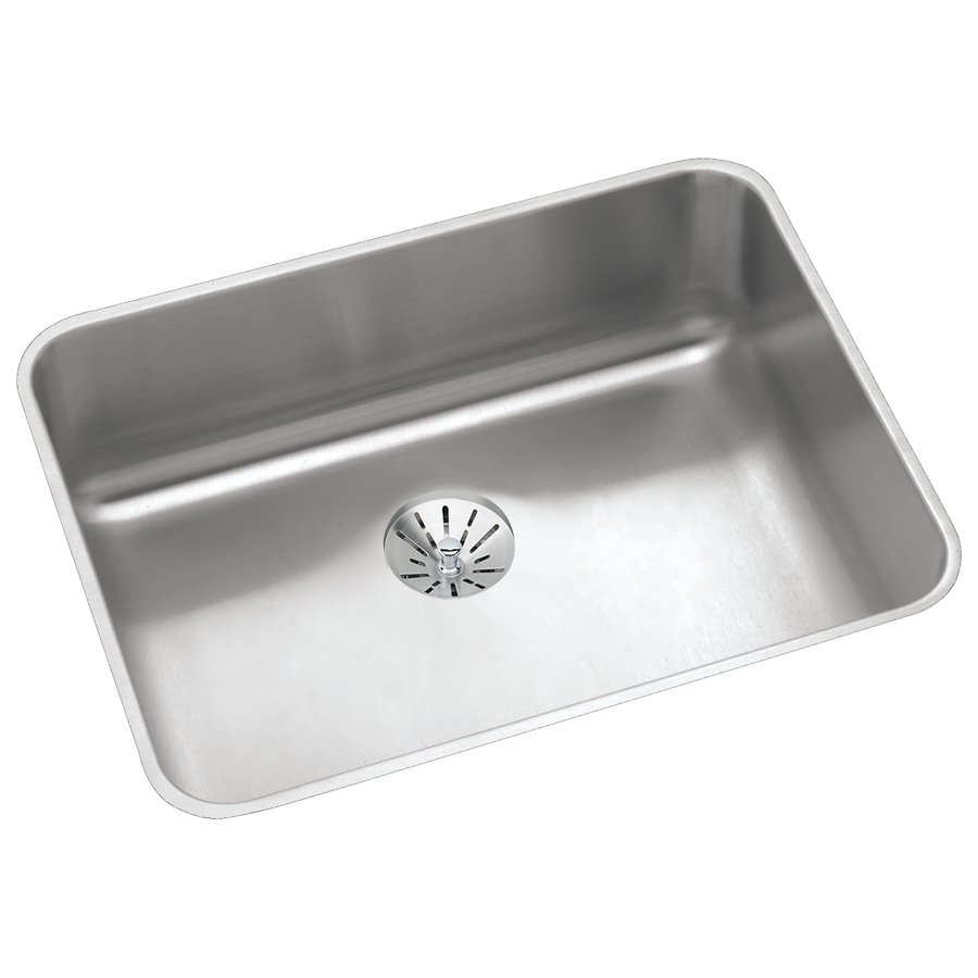 Lustertone® Classic Stainless Steel 23-1/2" x 18-1/4" x 4-3/8" Single Bowl Undermount ADA Sink w/Perfect Drain®