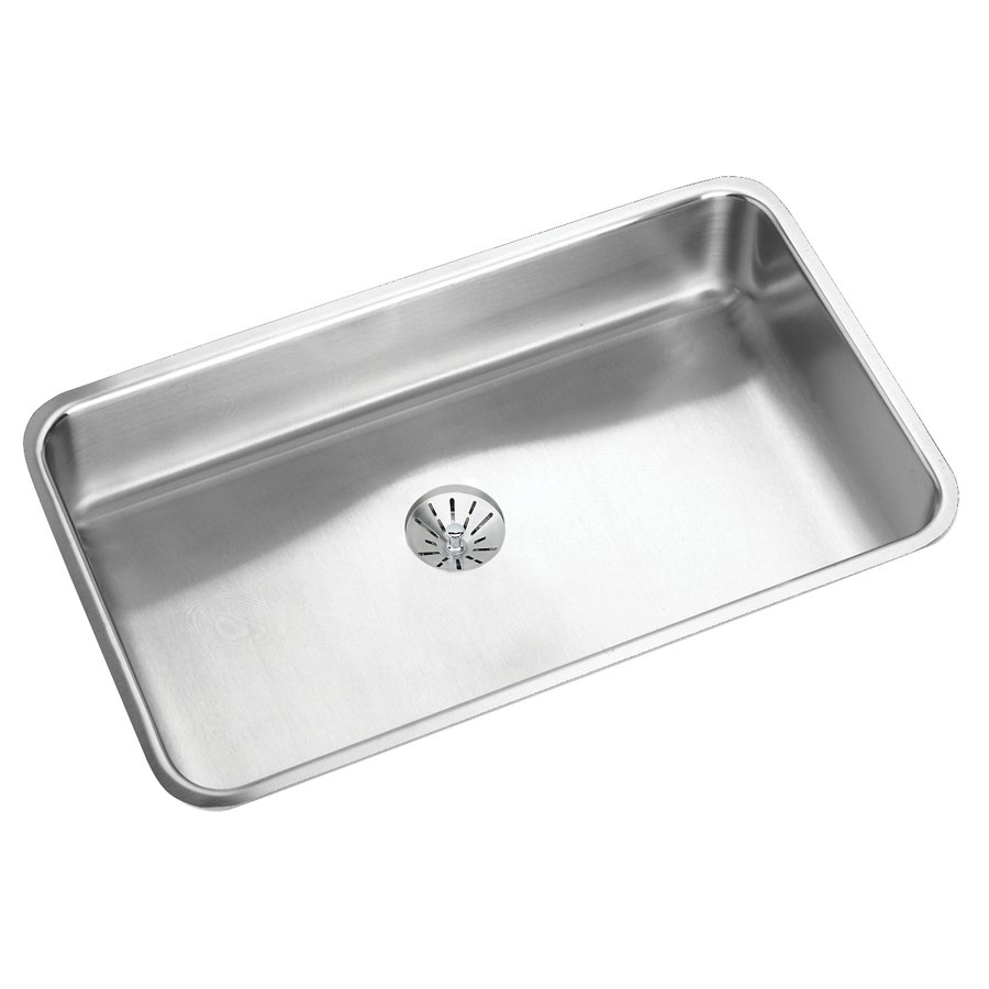 Lustertone® Classic Stainless Steel 30-1/2" x 18-1/2" x 4-7/8" Single Bowl Undermount ADA Sink w/Perfect Drain®