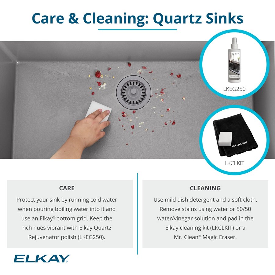 Quartz Luxe® 25" x 22" x 9-1/2" Single Bowl Drop-in Sink