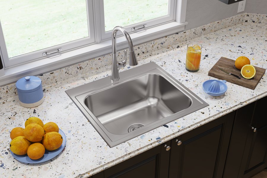 Parkway™ 25" x 22" x 9" Stainless Steel 1-Hole Single Bowl Drop-in Sink