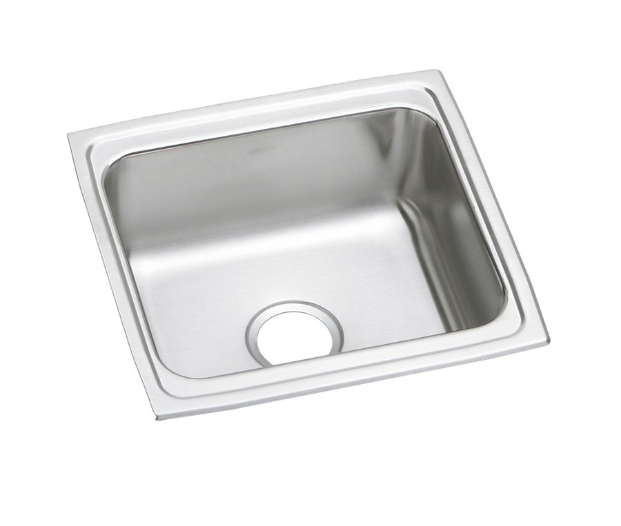 Lustertone® Classic Stainless Steel 19" x 18" x 7-5/8" Single Bowl Drop-in Sink