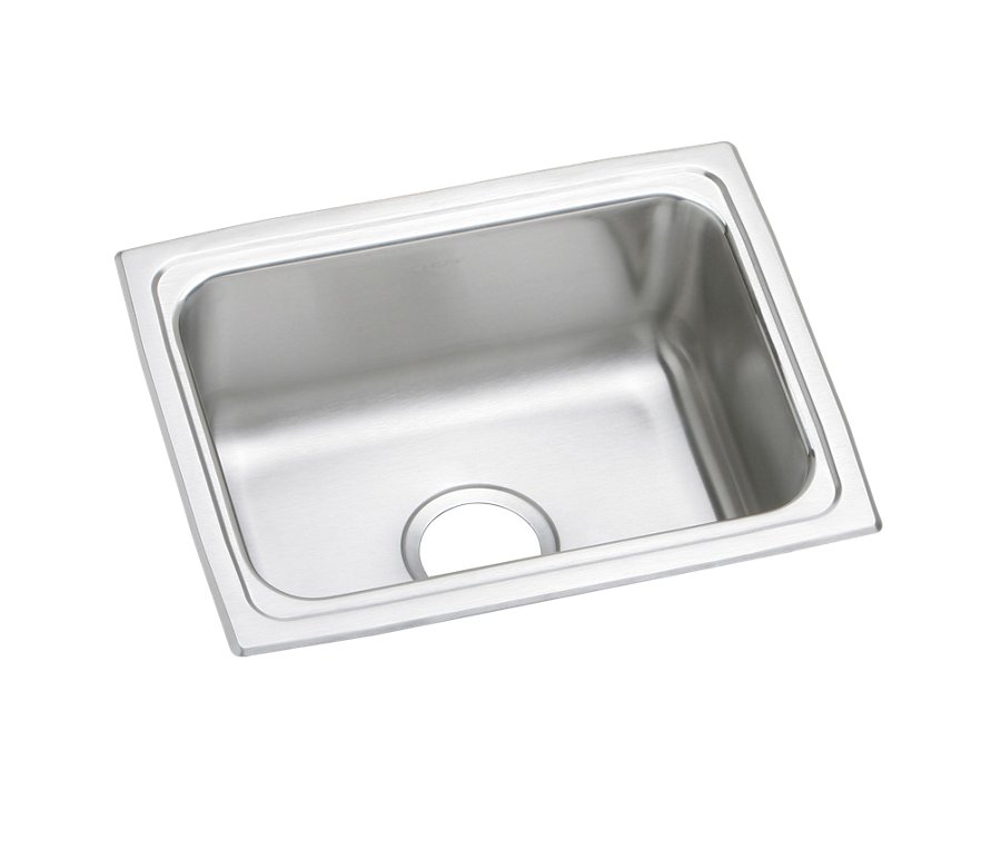 Lustertone® Classic Stainless Steel 25" x 19-1/2" x 5-1/2" Single Bowl Drop-in ADA Sink