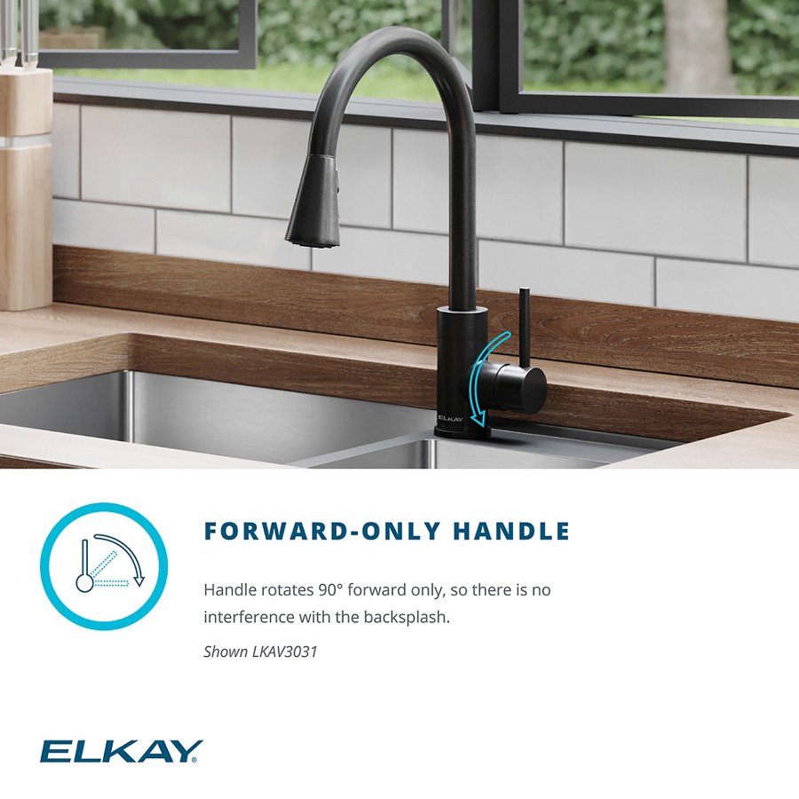 Avado® Single Hole Kitchen Faucet with Semi-professional Spout and Forward Only Lever Handle