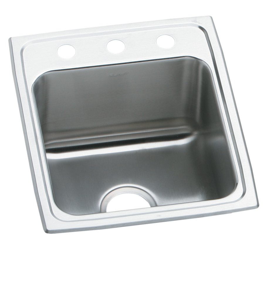 Lustertone® Classic Stainless Steel 15" x 22" x 6-1/2" Single Bowl Drop-in ADA Sink