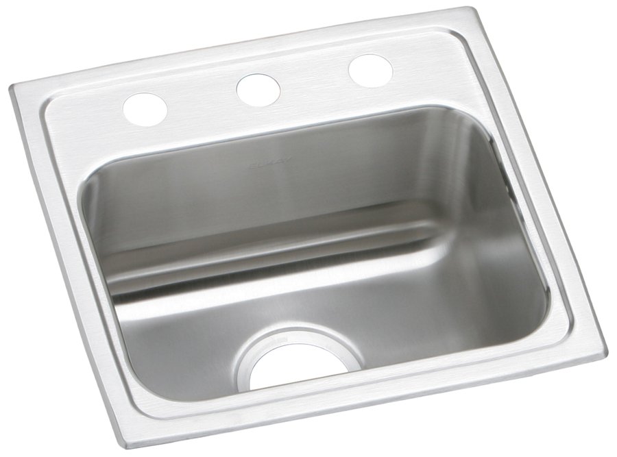 Lustertone® Classic Stainless Steel 17" x 16" x 4" Single Bowl Drop-in ADA Sink