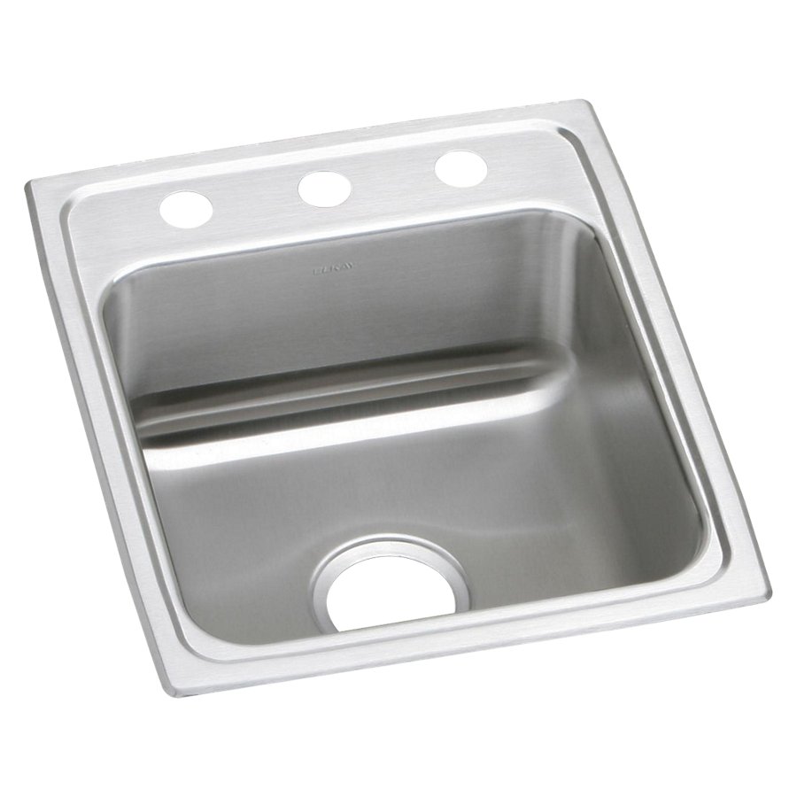 Lustertone® Classic Stainless Steel 17" x 20" x 4" Single Bowl Drop-in ADA Sink
