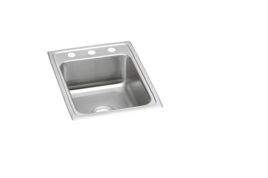 Lustertone® Classic Stainless Steel 17" x 22" x 4" Single Bowl Drop-in ADA Sink