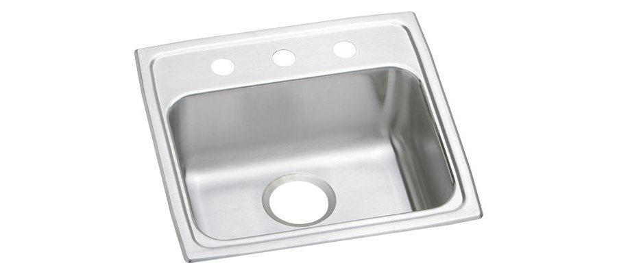 Lustertone® Classic Stainless Steel 19" x 18" x 4-1/2" Single Bowl Drop-in ADA Sink