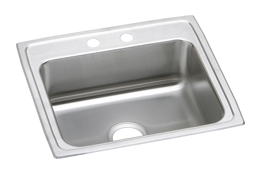 Lustertone® Classic Stainless Steel 22" x 19-1/2" x 4" Single Bowl Drop-in ADA Sink