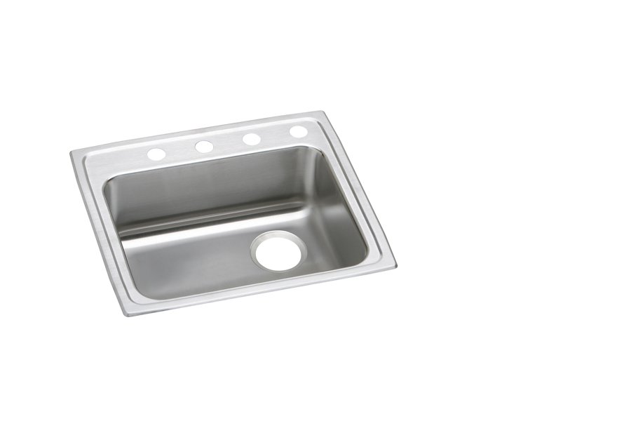 Lustertone® Classic Stainless Steel 22" x 19-1/2" x 5-1/2" Single Bowl Drop-in ADA Sink w/Right Drain
