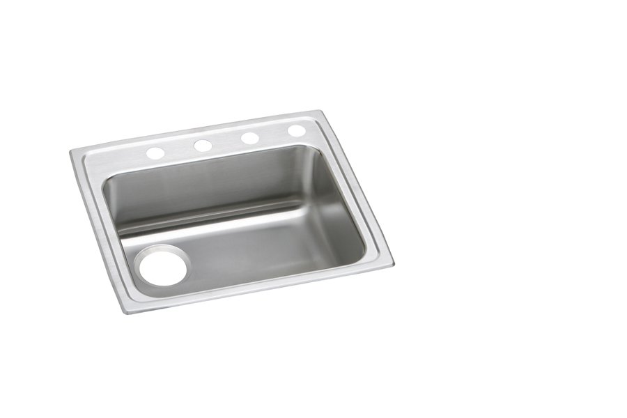 Lustertone® Classic Stainless Steel 25" x 21-1/4" x 5-1/2" Single Bowl Drop-in ADA Sink