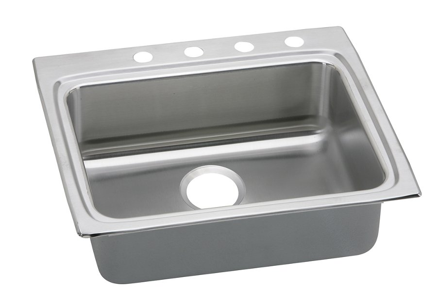Lustertone® Classic Stainless Steel 25" x 22" x 4" Single Bowl Drop-in ADA Sink