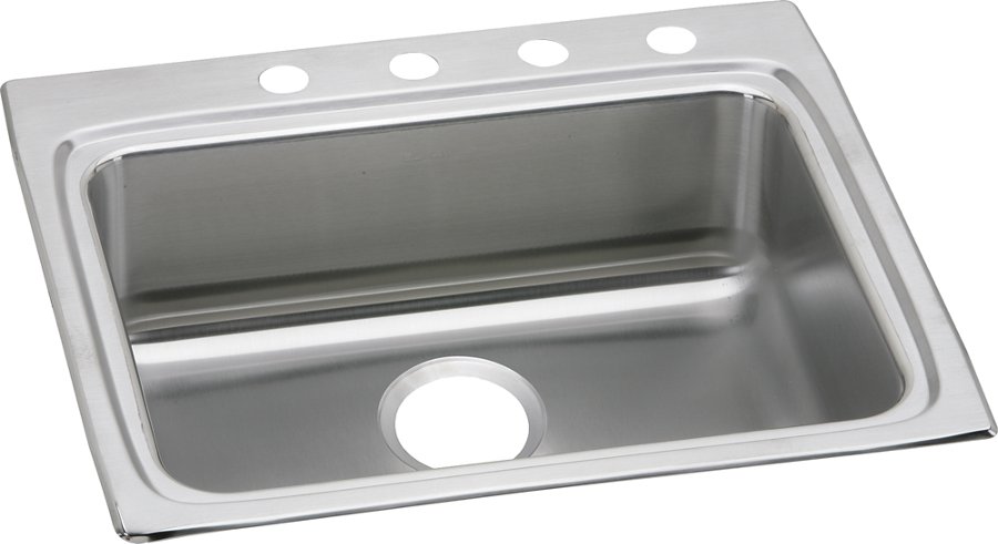 Lustertone® Classic Stainless Steel 25" x 22" x 5" Single Bowl Drop-in ADA Sink