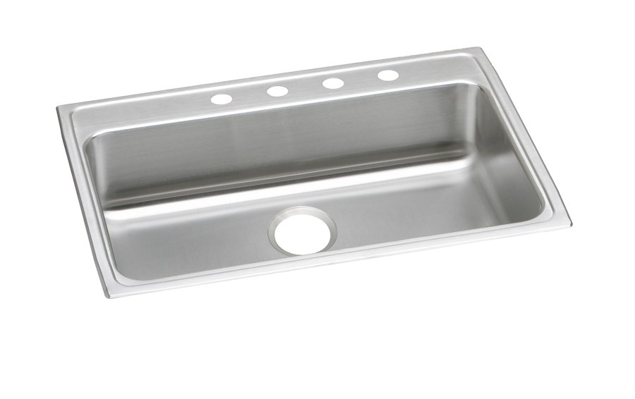 Lustertone® Classic Stainless Steel 31" x 22" x 5-1/2" Single Bowl Drop-in ADA Sink